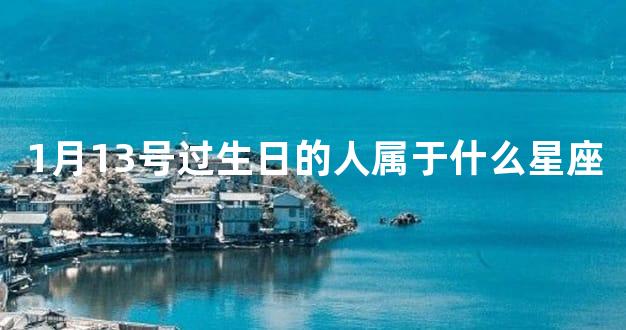 1月13号过生日的人属于什么星座