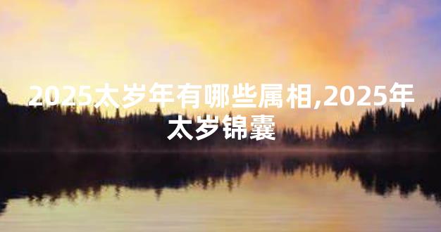 2025太岁年有哪些属相,2025年太岁锦囊