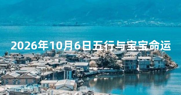 2026年10月6日五行与宝宝命运