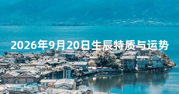 2026年9月20日生辰特质与运势