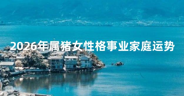 2026年属猪女性格事业家庭运势