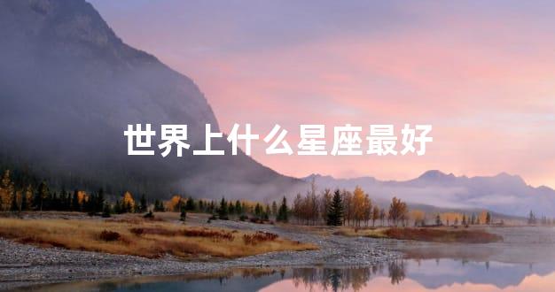 世界上什么星座最好