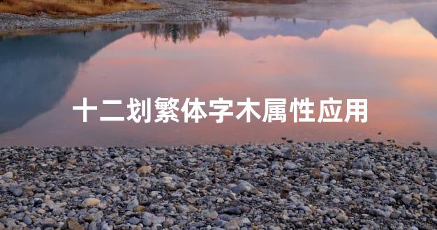 十二划繁体字木属性应用