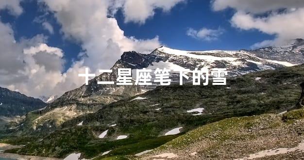 十二星座笔下的雪