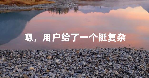 嗯，用户给了一个挺复杂