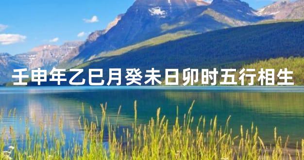 壬申年乙巳月癸未日卯时五行相生
